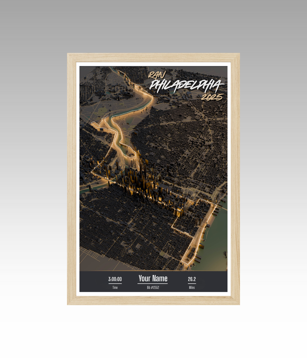 Philadelphia Marathon Personalized Print (3D)