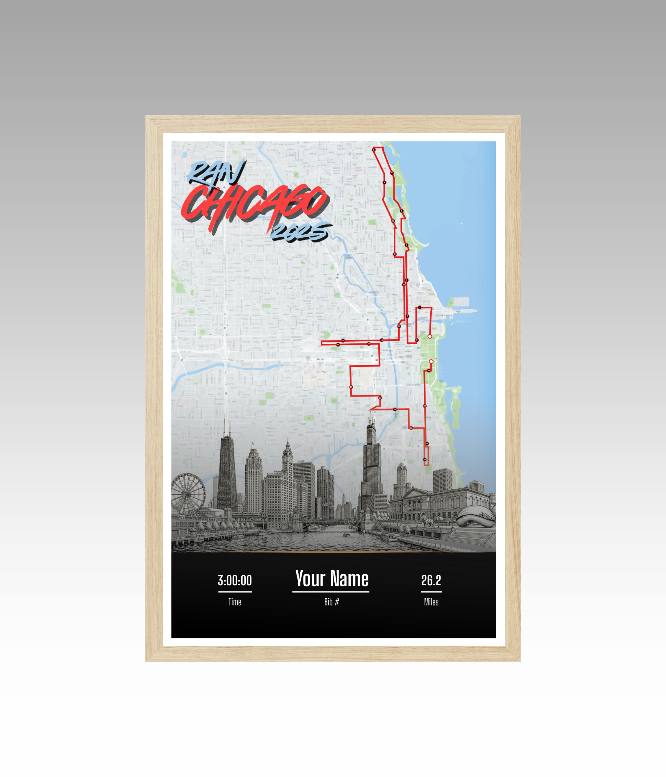 Chicago Marathon Personalized Print (NRC)