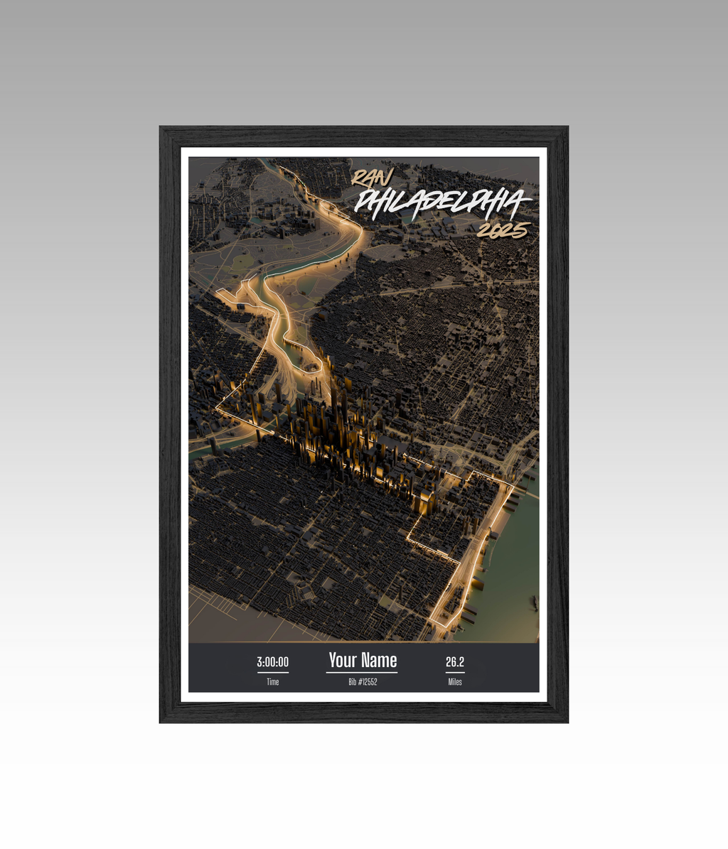 Philadelphia Marathon Personalized Print (3D)