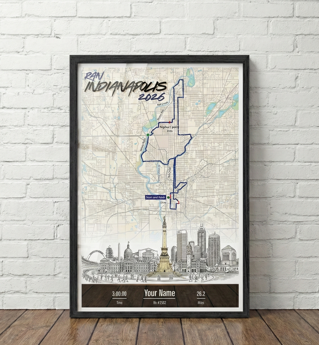 Indianapolis Marathon Personalized Print
