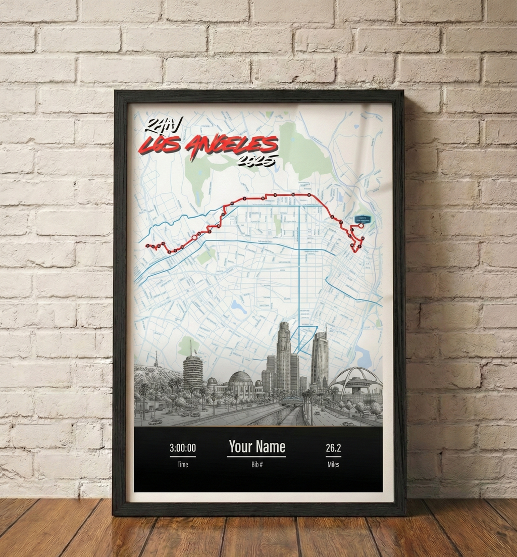 Los Angeles Marathon Personalized Print