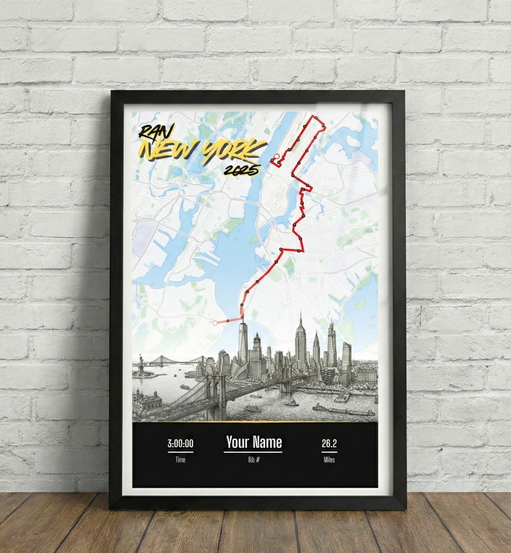 New York Marathon Personalized Print