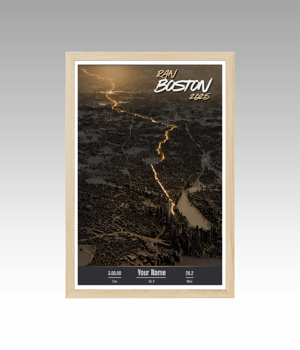 Boston Marathon Personalized Print (3D)