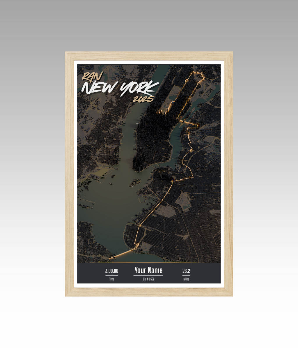 New York Marathon Personalized Print (3D)