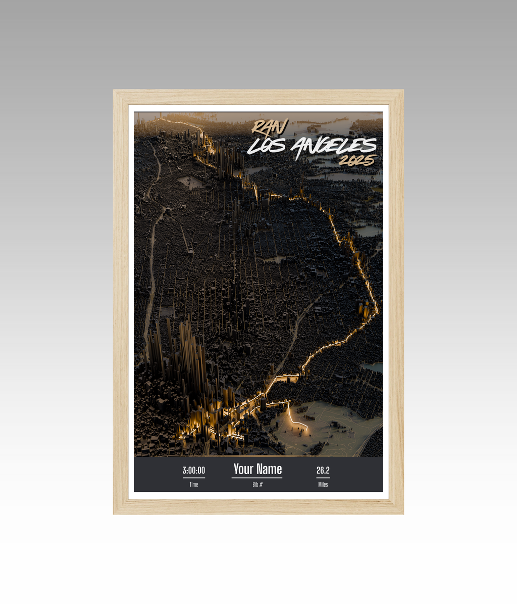 Los Angeles Marathon Personalized Print (3D)