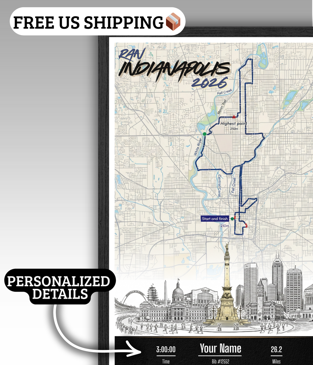 Indianapolis Marathon Personalized Print