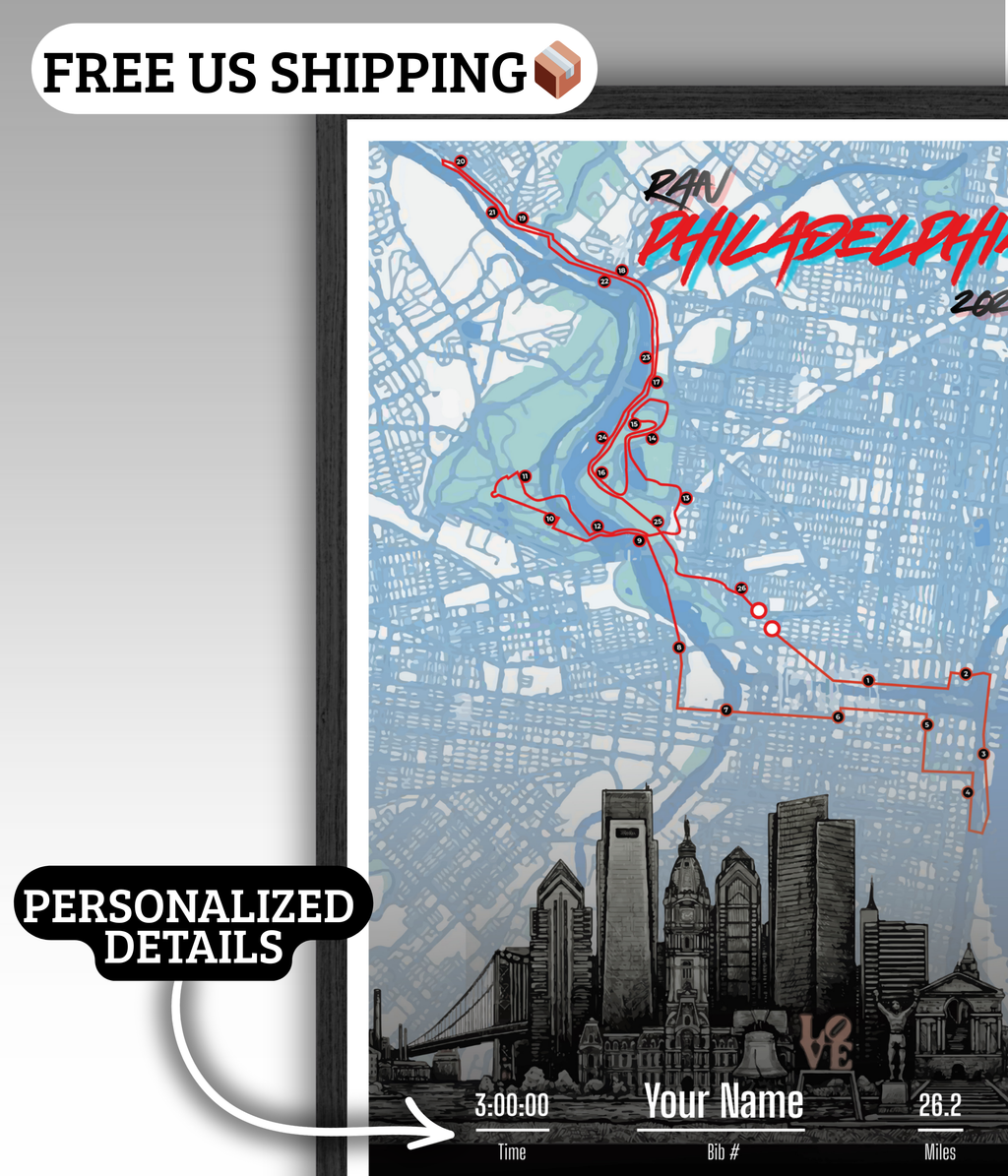 Philadelphia Marathon Personalized Print