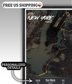 New York Marathon Personalized Print (3D)