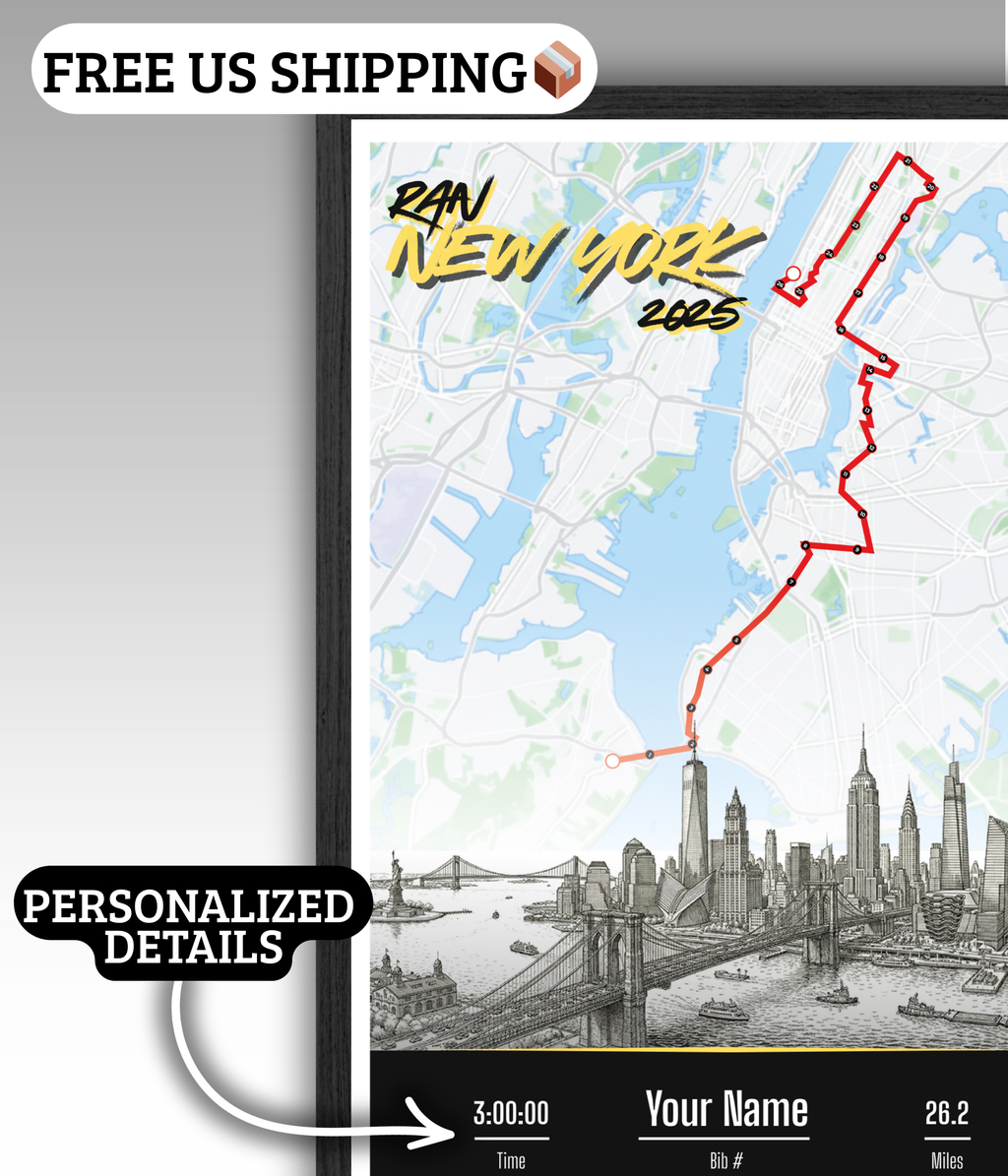New York Marathon Personalized Print
