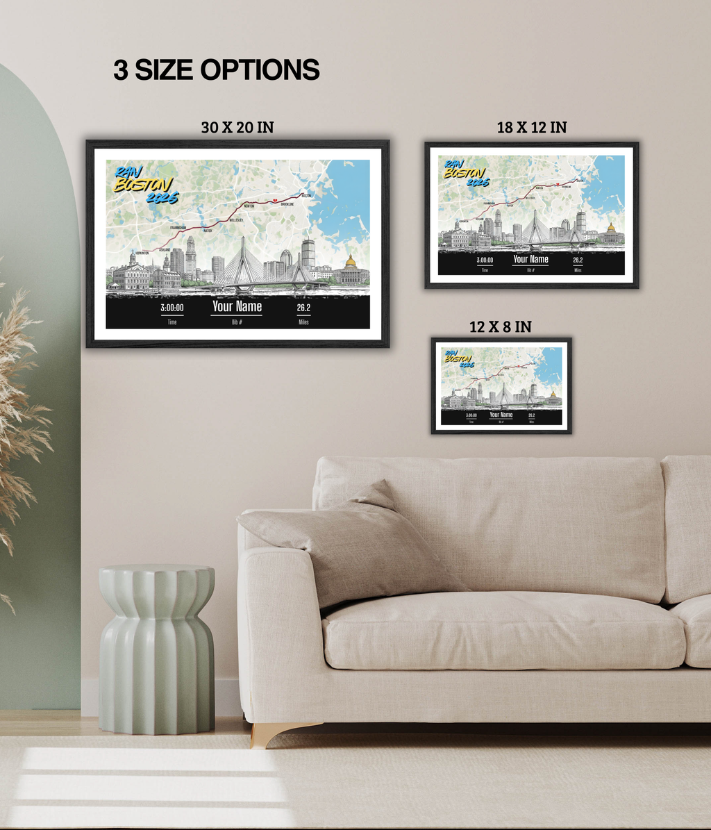 Boston Marathon Personalized Print