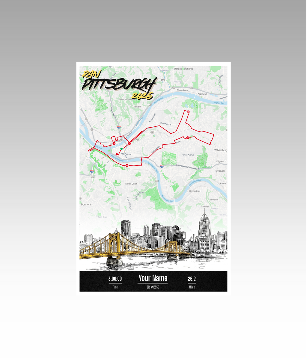 Pittsburgh Marathon Personalized Print