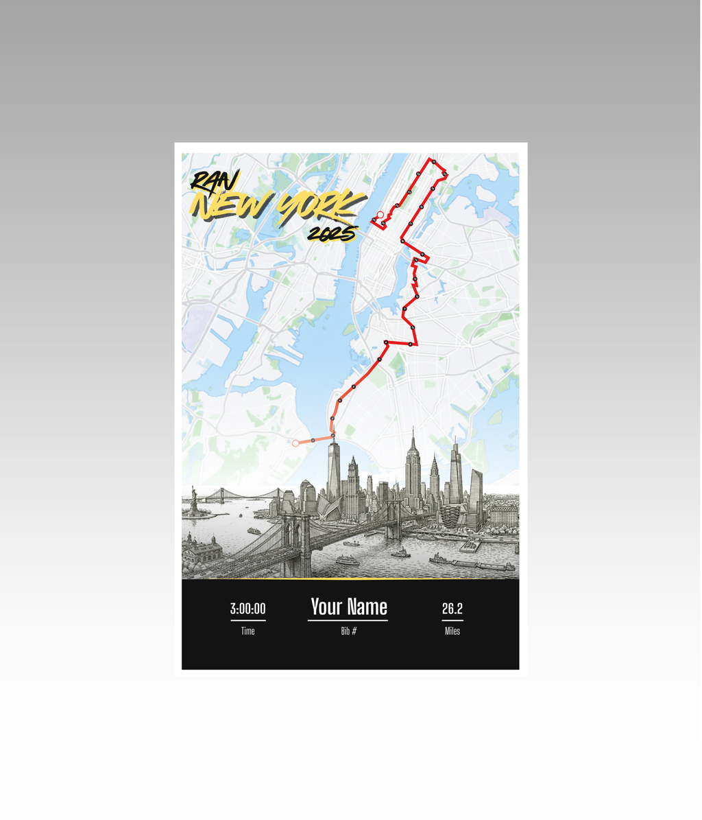 New York Marathon Personalized Print