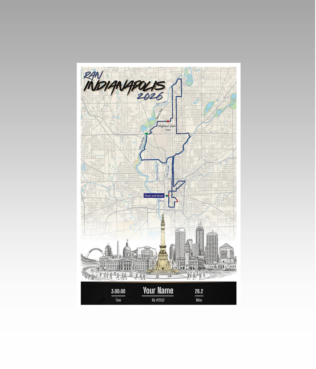 Indianapolis Marathon Personalized Print