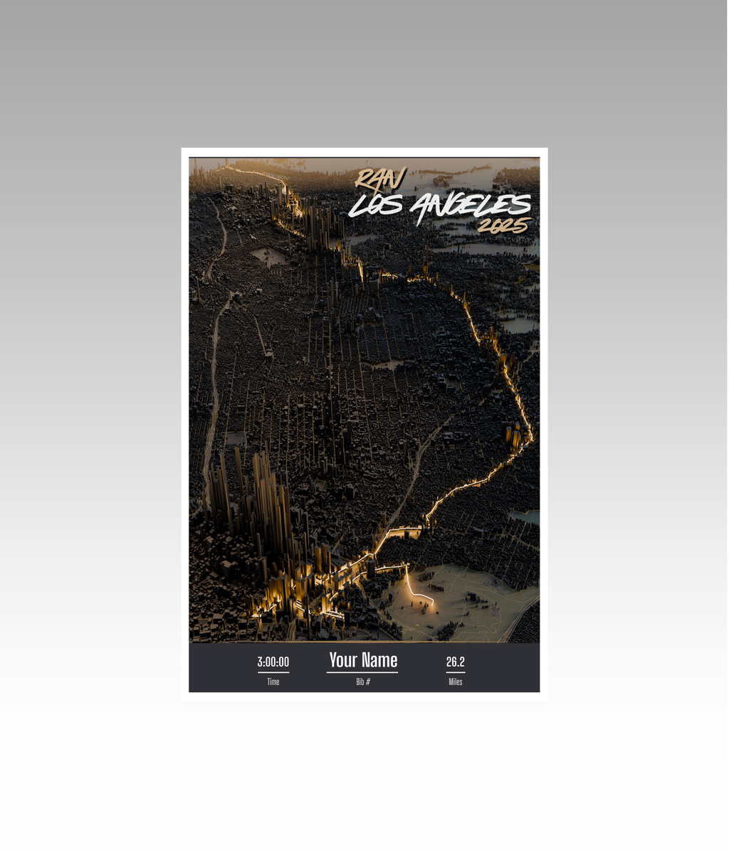 Los Angeles Marathon Personalized Print (3D)